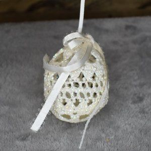 Vintage Handmade Crocheted Round Ornament